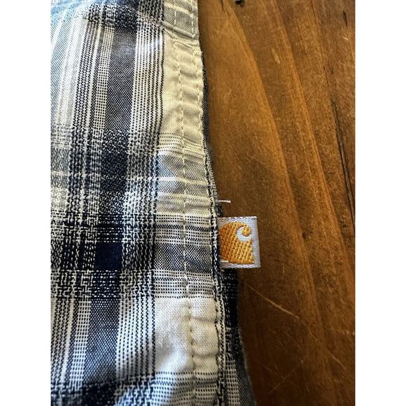 Carhartt Women’s Plaid Button Up Shirt Size Medium Folklore Camping Outdoor Work - Picture 10 of 11